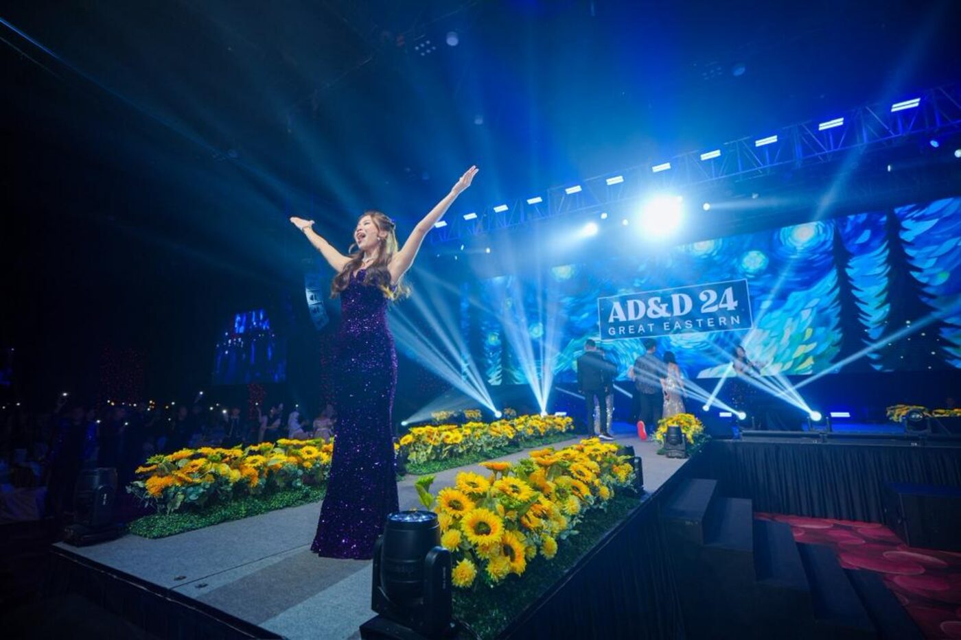 Tincy Tan on stage at the Great Eastern AD&D24 gala